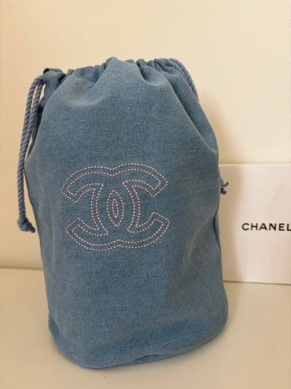 CHANEL Beauty 2026 Denim Drawstring Bucket Bag
